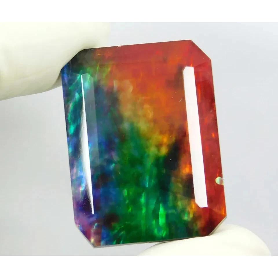 Natural Ammolite Opal-Like Doublet Organic 50+ Ct Stunning Certified Gemstone