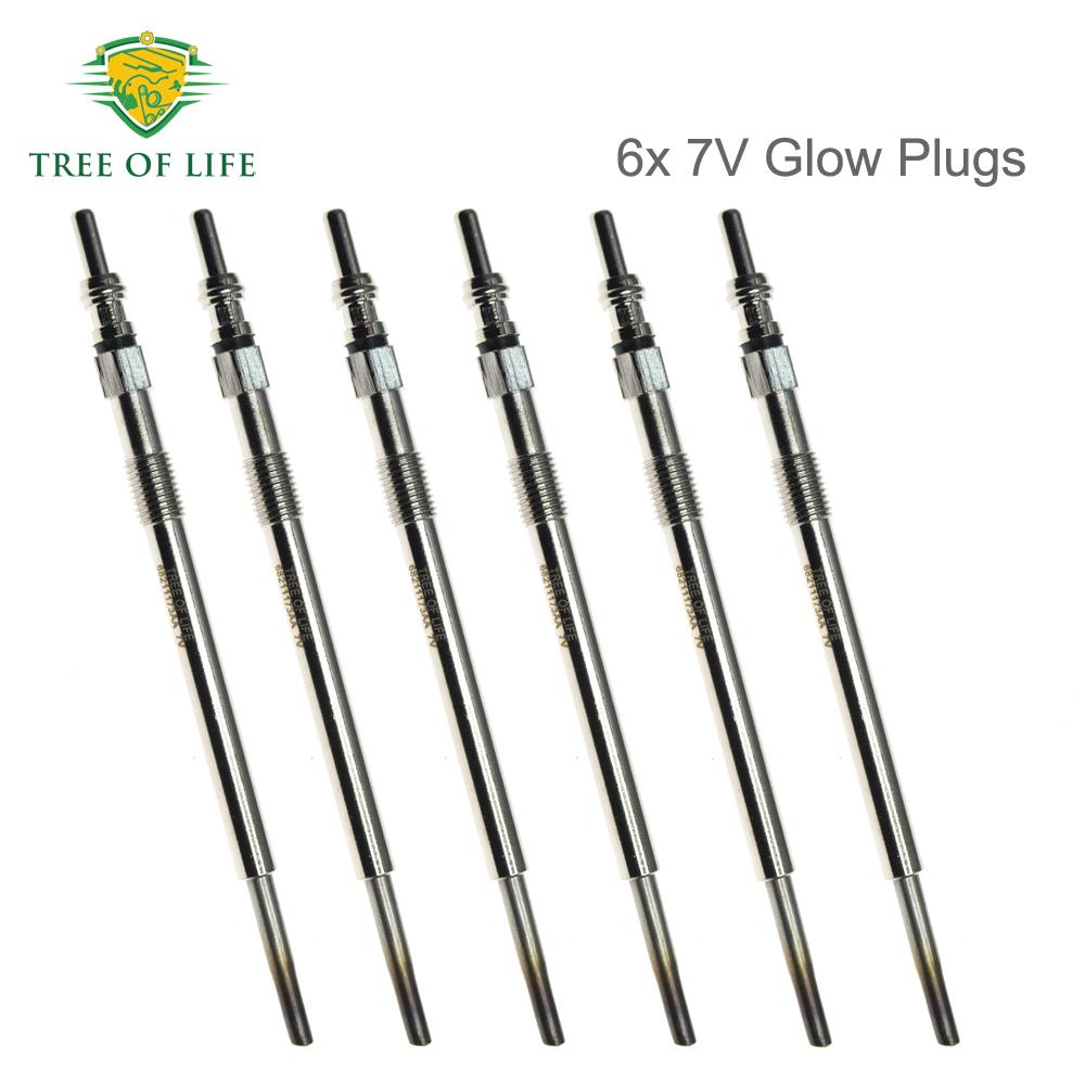 

6x 7V Glow Plugs For Jeep Grand Cherokee IV 3.0 CRD V6 2014 2015 2016 2017 2018 2019 2020 68211173AA 68460484AA 0250603008 6 PCS