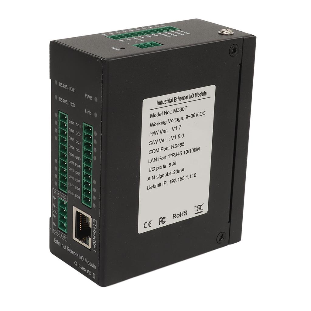 Industrial Ethernet Remote IO Module Network IO Controller Modules Anti Reverse Connection with