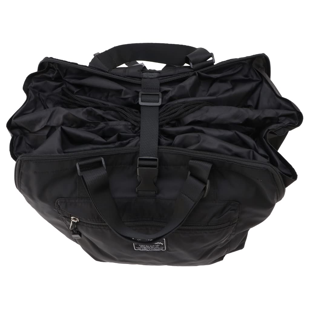 Yubi HARVEST MOON Shopping Basket Bag Tote Style Eco Large 9AA2 Black [Backpack & Bag, Lightweight, Insulated, Carry-on, Capacity, Stylish, Cute]