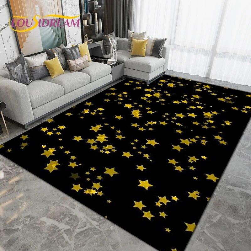 Pentagon Five-pointed Star Area Rug,Carpet Rug for Living Room Bedroom Sofa,Kitchen Bathroom Doormat Non-slip Floor Mat Gifts