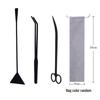 Aquatic Plant Trimming Kit: Stainless Steel Tweezers, Scissors, Clips, Flat Sand Shovel, Algae Scraper, Fish Tank Cleaning Supplies