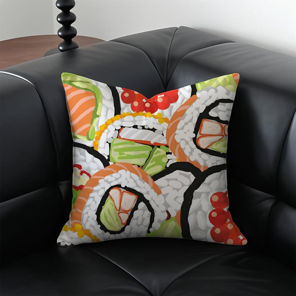 Ssushi Cushion Cover Pillow Case Antidustmite Invisible zipper silky plush cushion