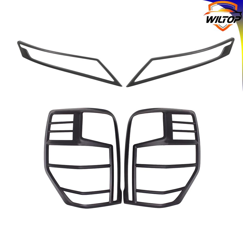 Headlight Tail Light Covers For Mitsubishi L200 Triton 2019-2025 Protector Cover Exterior ABS Lamp Hoods Car Exterior Accessorie