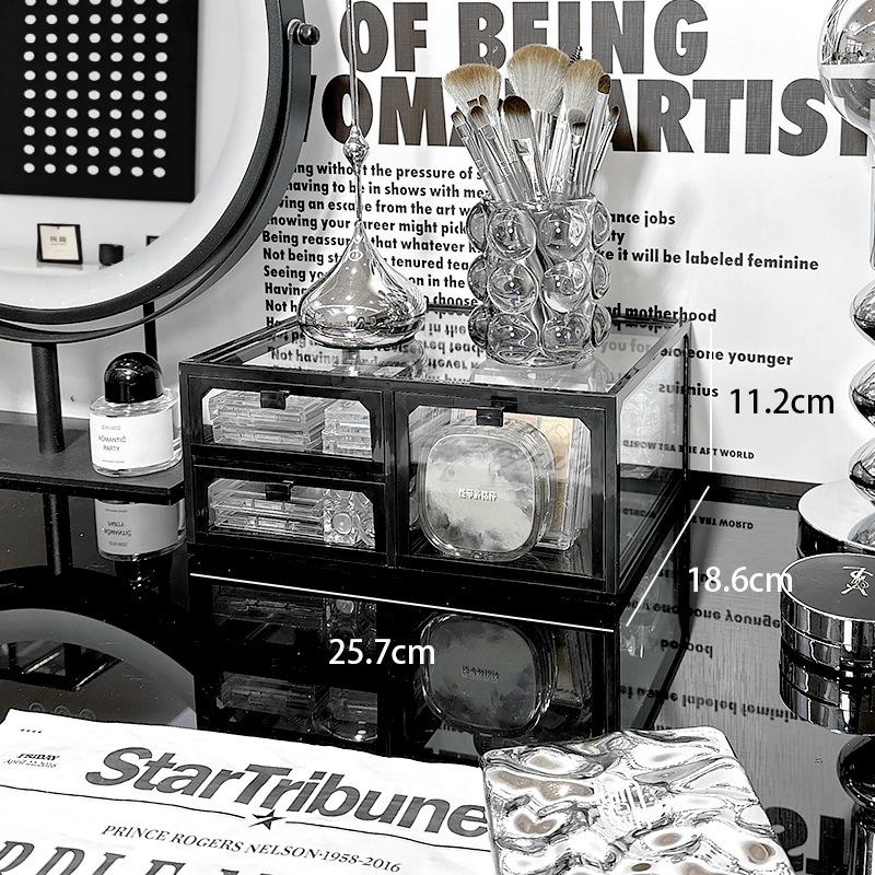 High-End Transparente Staubdichte Kosmetikaufbewahrungsbox für Waschtisch