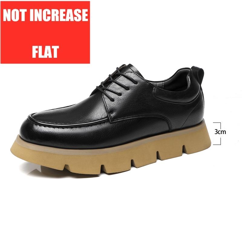 

Fashion Genuine Leather Men Casual Shoes Elevator Shoes Height Increased Work Shoes For Man 8CM 6CM 3CM Optional Moccasins Taller Male 38