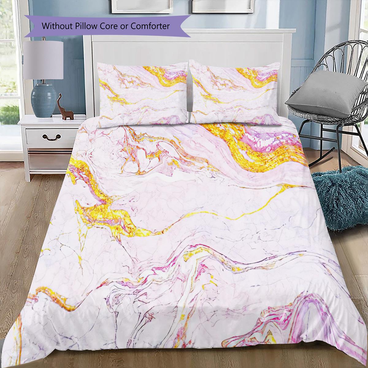 

1PC Abstract marble pattern Bedding Quilt Set Quilt Cover Pillowcase Home Decoration Birthday Gift (1 * duvet cover + 14 * pillowcase, without core) 135x200cm