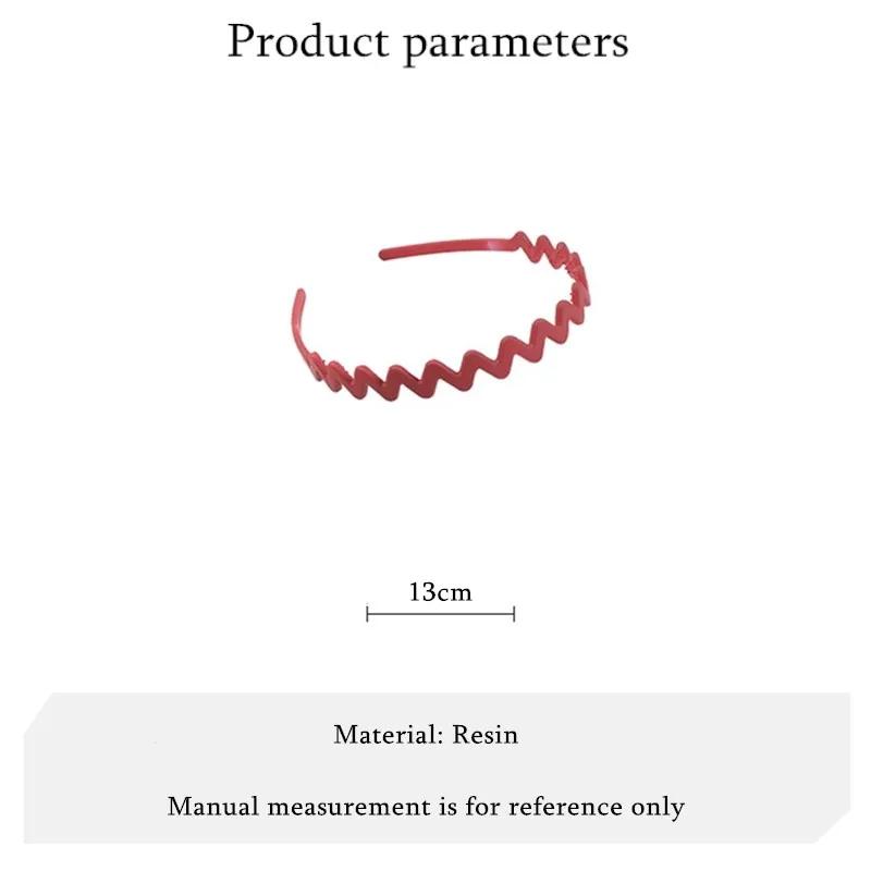 Neuer Modischer Peeling Rutschfester Harz Stirnband Einfarbig Welle Haarband Mädchen für Damen Haaraccessoires Reifen Haarband