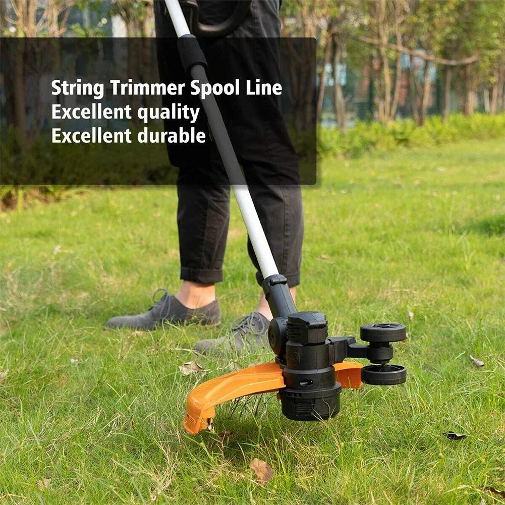 6pcs For WORX WA0014 Spool Line For WG168 WG184 WG190 WG191 String Trimmer With 2pcs Cap String Trimmer Parts Accessories