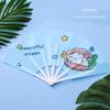 Summer Cartoon Folding Fan, Small Handheld Fan for Students, New Portable Hand-Cranked Fan, Trendy Plastic Folding Fan for Students