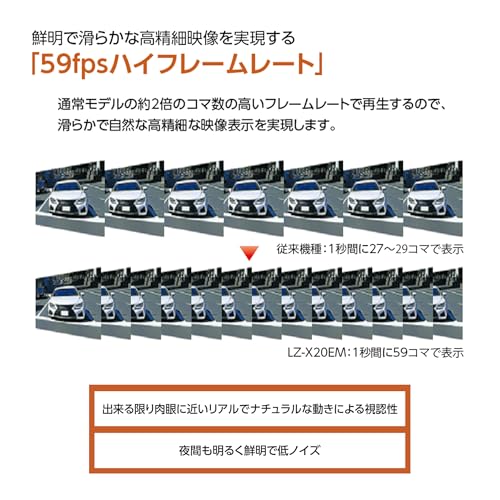 Kenwood LZ-X20EM Digital Rearview Mirror, 10-inch LCD Rearview Mirror