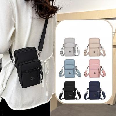 New Women Mobile Phone Bag Nylon Cell Phone Bag Coin Purse Strap Shoulder Bag Small Crossbody Bags for Women Wallet Travel Purse