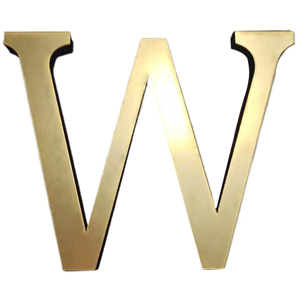 Gold English Letters Wall Stickers Wall Art Alphabet 10CM 3D Acrylic Mirror+EVA Numbers Ornaments DIY Wall Decals for Home Decor