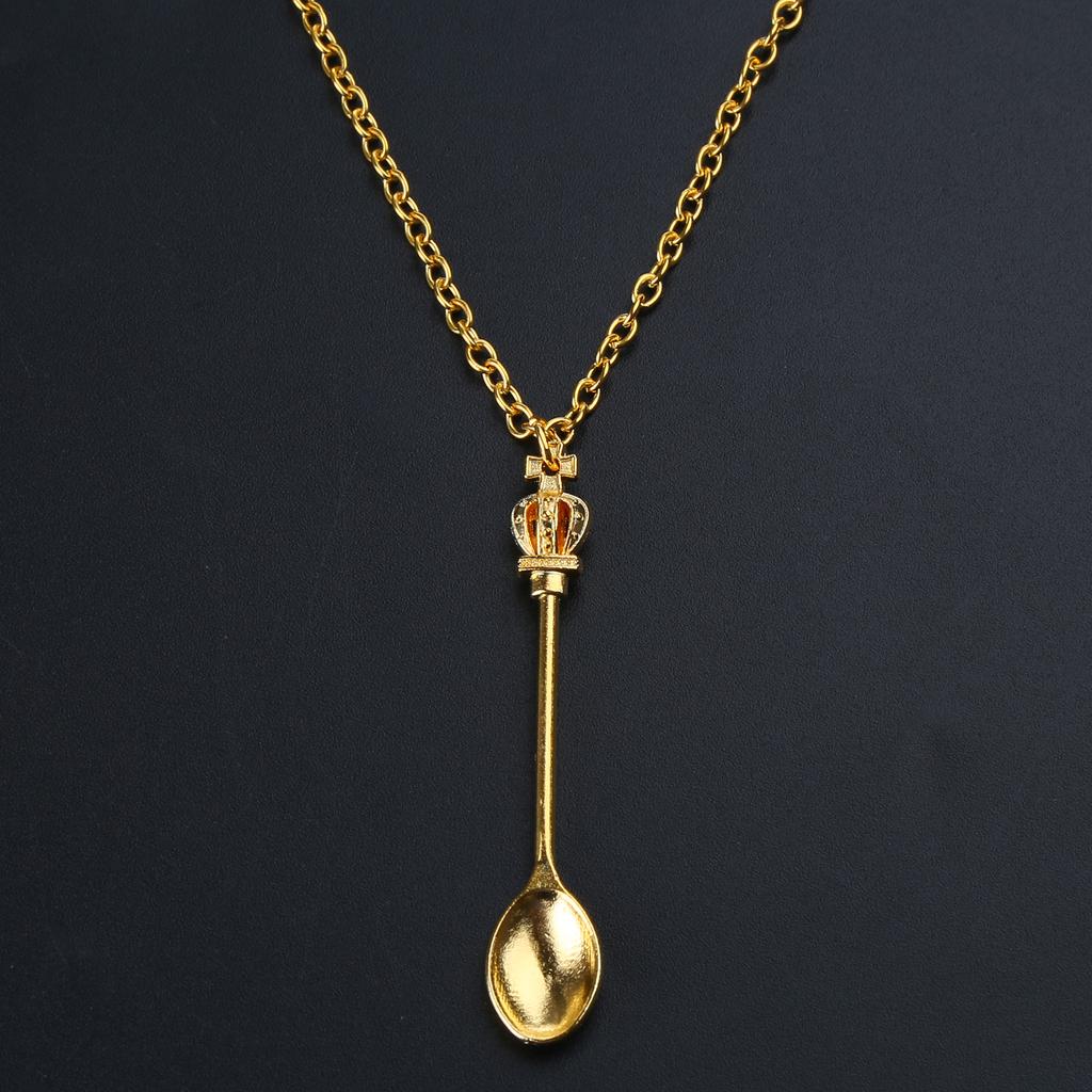 Collana Cucchiaino Spezie Vintage Mini Cucchiaino Ciondolo Collana Gioielli Moda