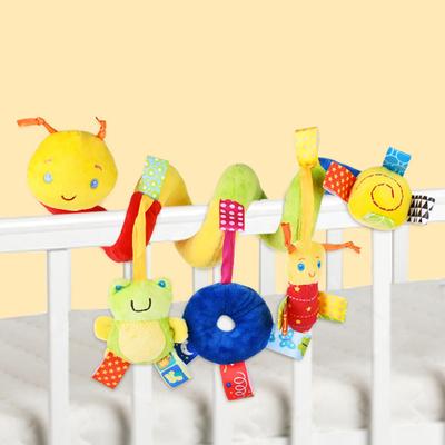 Sonajeros para Bebé Espiral de Peluche para Bebé Colores Brillantes Juguete de Peluche para Cochecito de Bebé Estimulante Juguete para la Curiosidad del Bebé para Recién Nacido