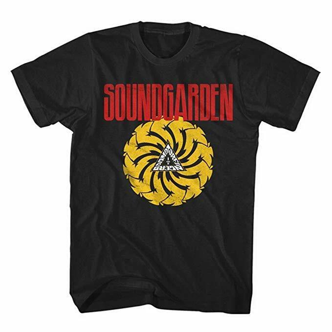 Soundgarden BADMOTORFINGER CHRIS CORNELL 100% Cotton T-shirt Mens Tees Top NWT Licensed & Official S