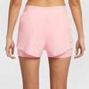 Nike Faux Two-Piece Mid-Rise Tied Sports Shorts Women Shorts Pink HJ5377607