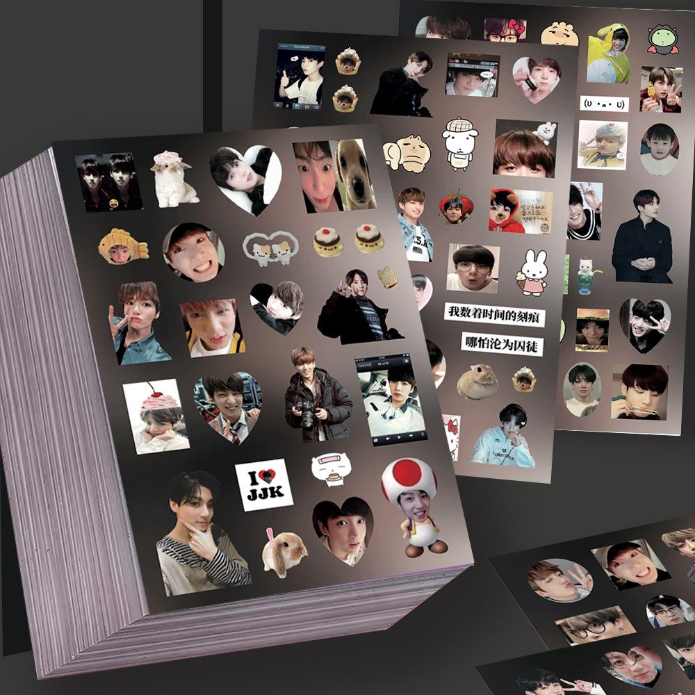 8pcs Jungkook (BTS) stickers, K-pop idol merchandise, package materials, phone stickers