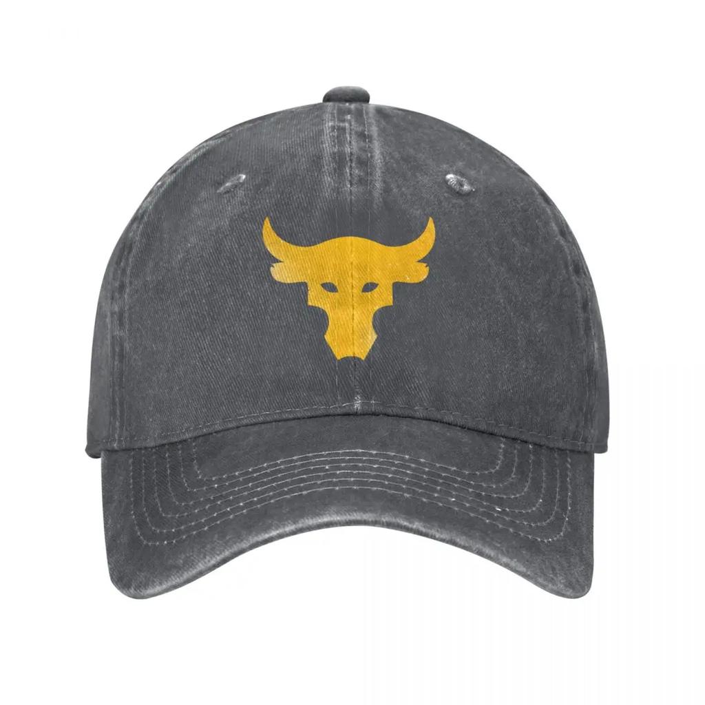 Brahma Bull The Rock Project Gym Baseball Cap Yellow Logo Unisex Men Sun-Proof Trucker Dad Hat Outdoor Sports Baseball Caps