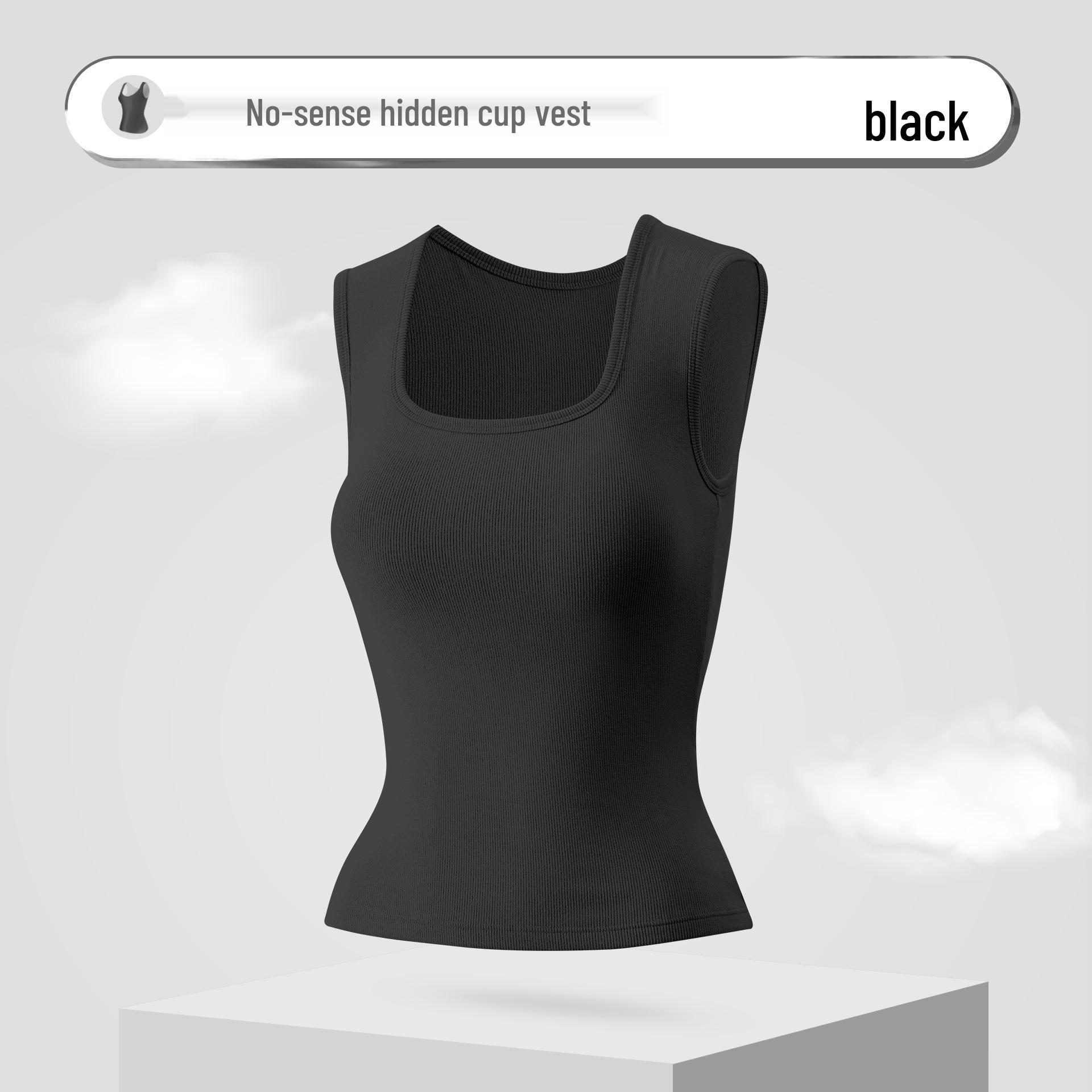 

Women s Warm Wide-Strap Vest with Integrated Bra Pads - Wear Alone or as Layered Camisole M Simple Warm Seamless for 85-115 lbs