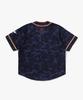 Beipeu Solid Camo Multi Logo Baseball Ss Shirt (M) Navy