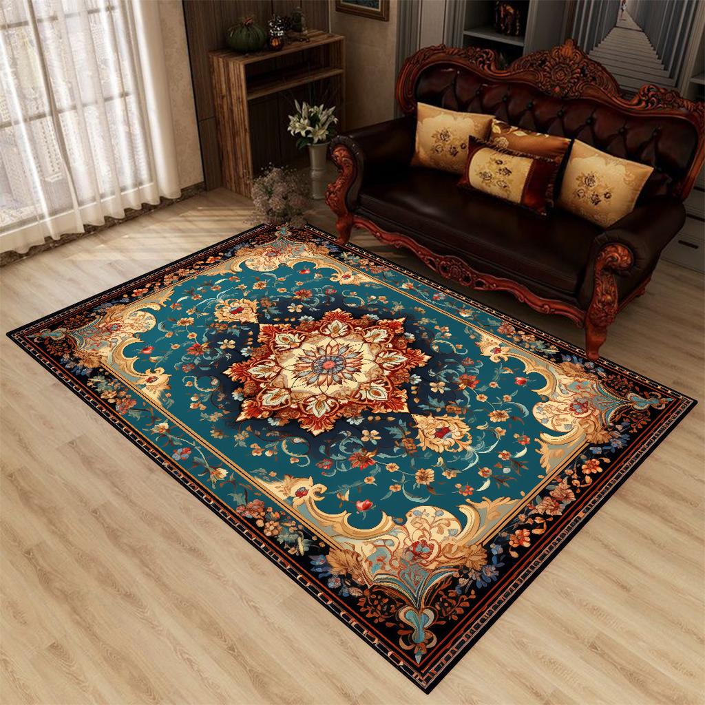 Persian Classical Style CARPET FOR LIVE ROOM Washable Soft Lounge Rug Room Decor Home Mats Easy Clean 160x230 Flannel Office 