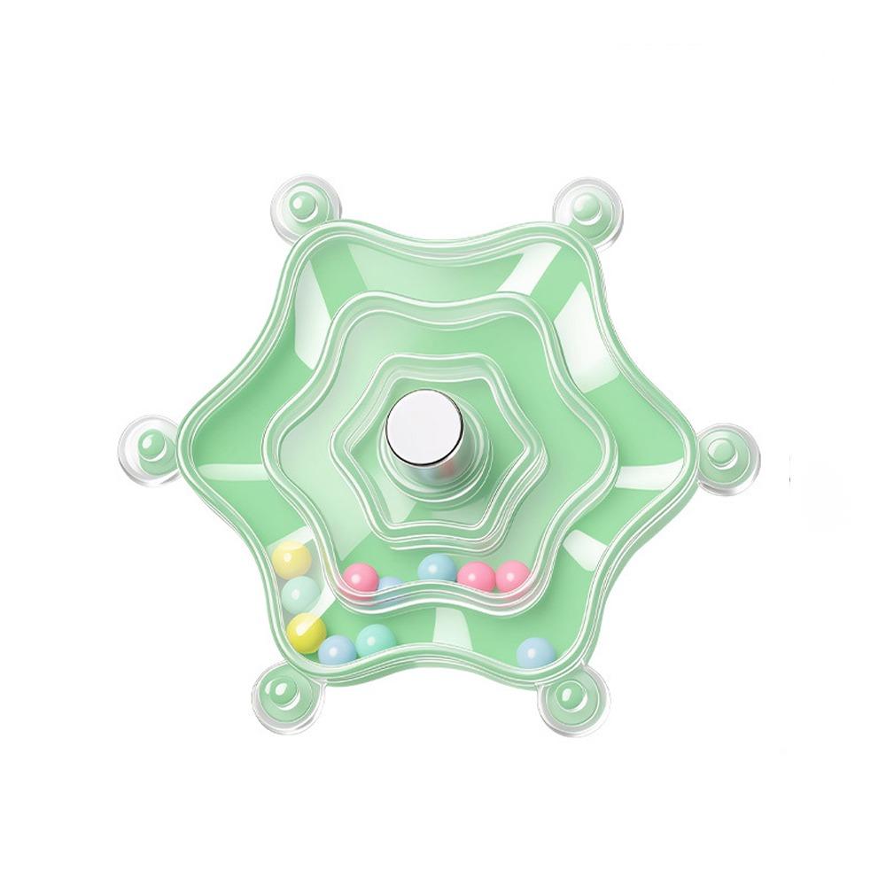 Bite Resistant Birdcage Chewing Puzzle Toy Colorful Beads Interactive Spinning Wheel Bird Play