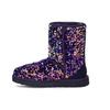 Classic Short Stellar Sequin Snow Boots Black/Blue/Purple Women's 1112514-MDL