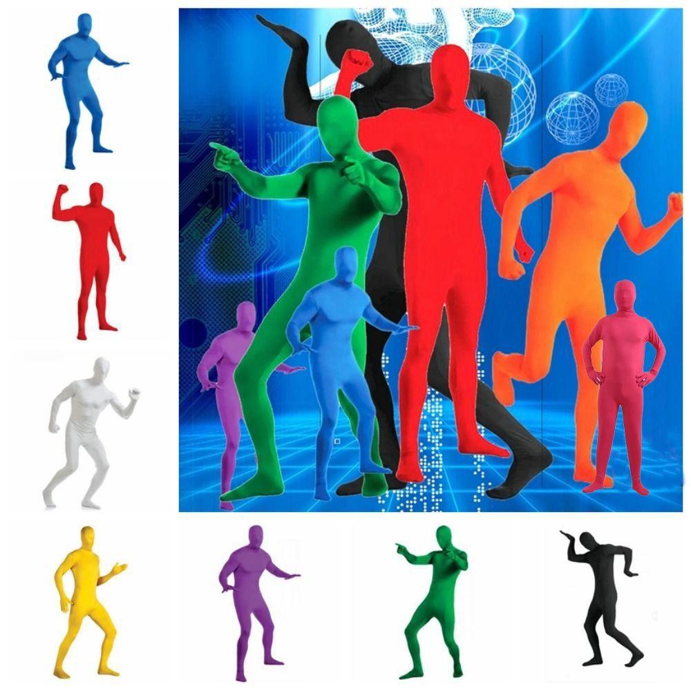 Spandex Suit Kid Adult Zentai Invisibility Cloak Skin Tight Bodysuit Full Body Suit  Boy