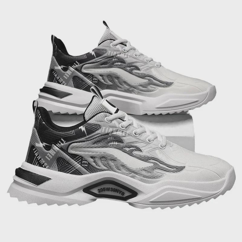 2024 Men's Breathable Mesh Sneakers - Thick-Soled, All-Match Running Shoes for Teens