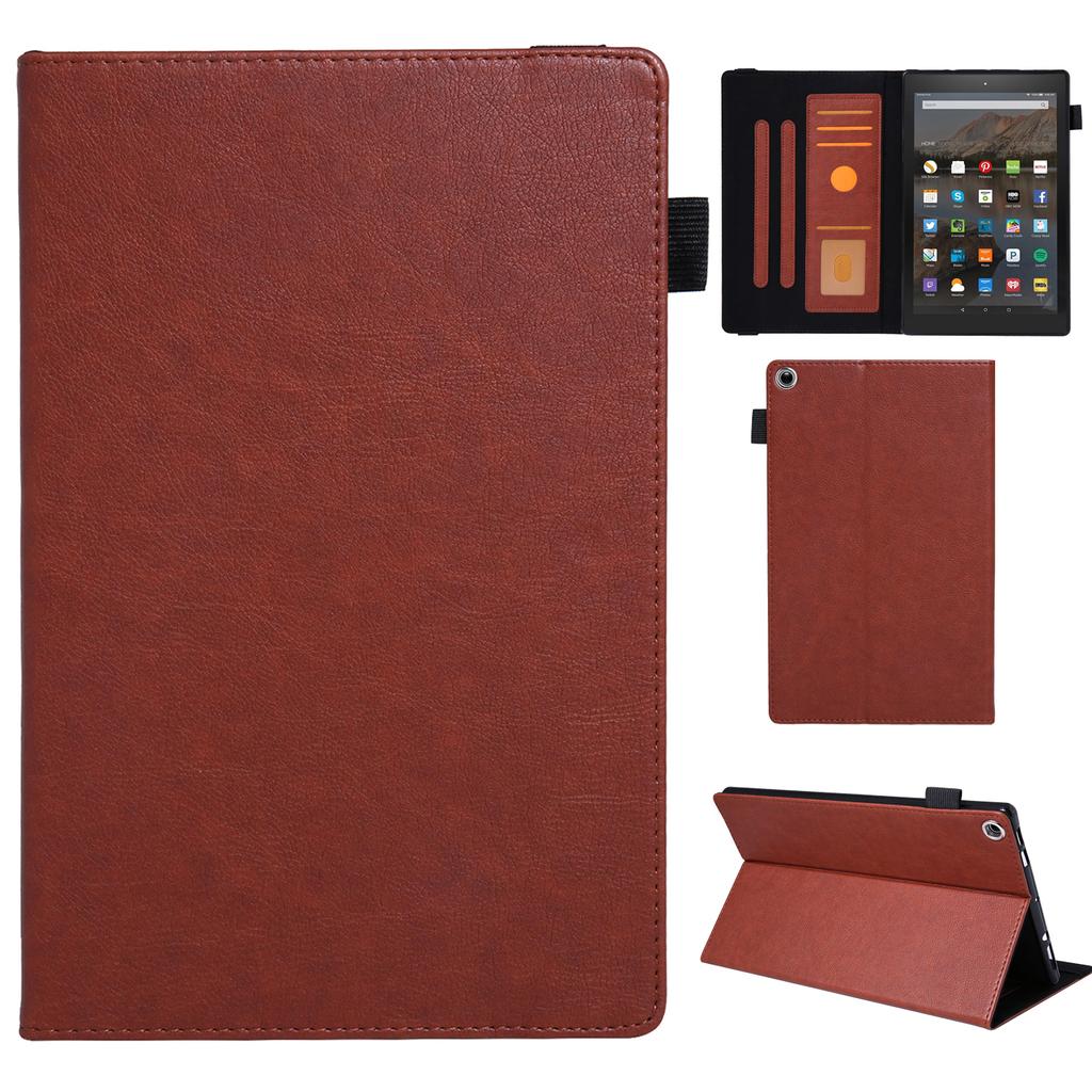 For Amazon Fire HD 10 (2015)/(2019)/(2017) Case Card Slots Shockproof Tablet Leather Flip Cover