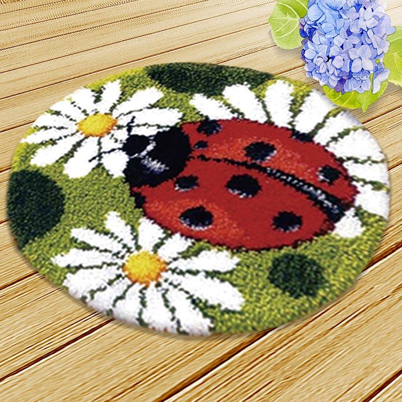 Nicediy Embroidery Latch Hook Rug Canvas Kits Carpet Latch Hook Kits DIY Knitted Fomiaran for Needlework Cross Stitch Crocheting