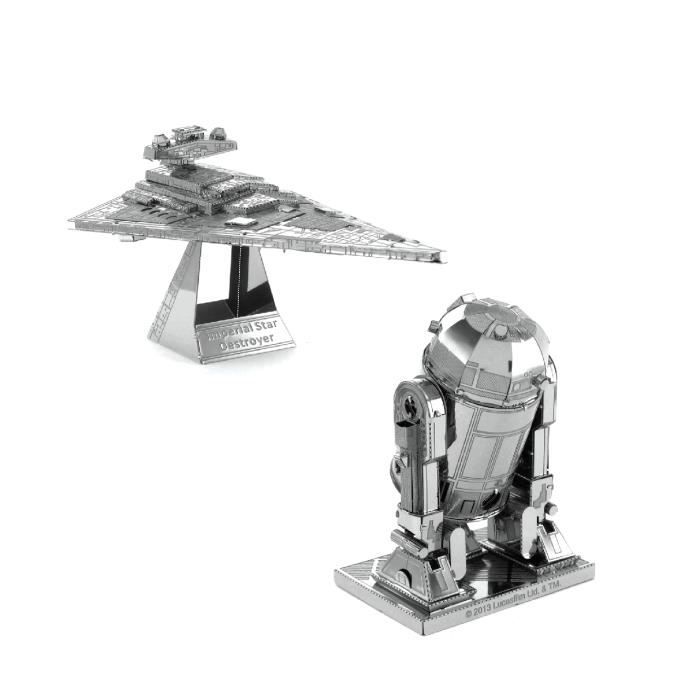 Metal Earth Fascinations Star Wars Imperial Star Destroyer Et R2-D2 Puzzle 3D En Métal