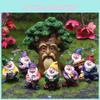 Dwarf Garden Figurine Set Resin Craft With Fairy And Tree Characters For Party Decor
