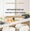 Wall-Mounted Kitchen & Bathroom Trash Can with Lid - Slim Waste Basket for Tight Spaces