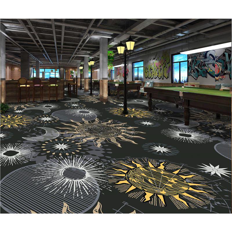 Luxuriöser feuerfester Nylon-Teppich für Billardhallen in Hotels - Teppich mit großflächigem Druck