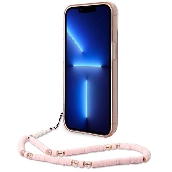 Guess Guhcp14Mhgcohp Iphone 14 Plus / 15 Plus 6.7 Różowy/Pink Hardcase Translucent Pearl Strap