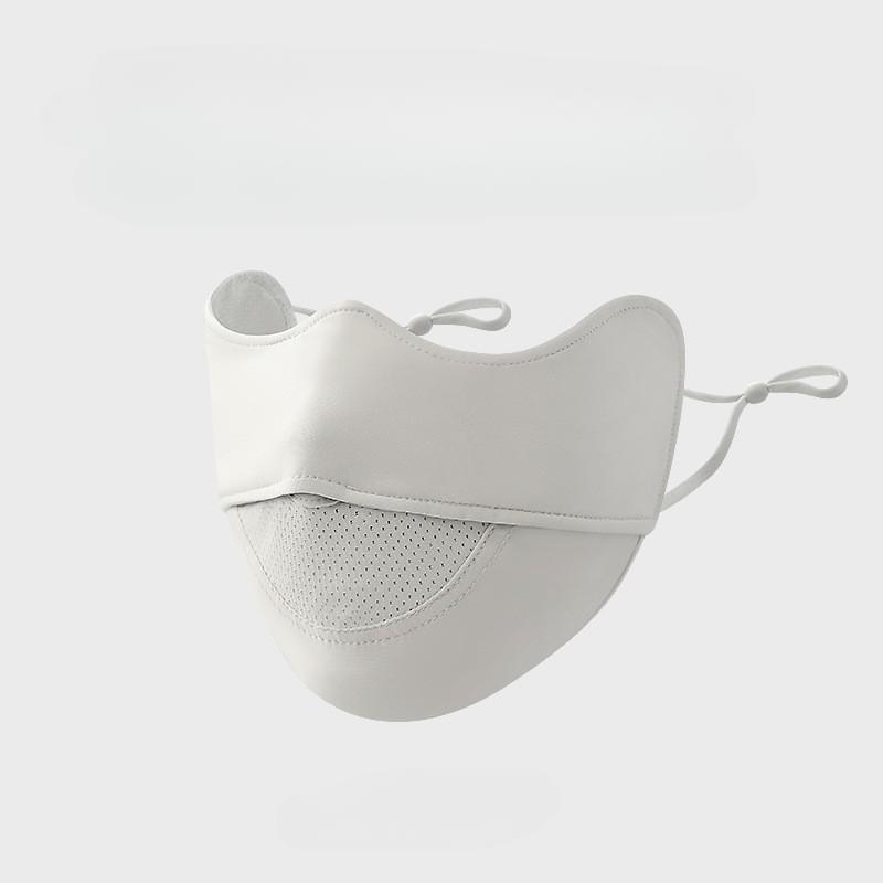 Ice Silk Sunscreen Mask, Female, Summer, Cool and Breathable, Eye Protection, UV Protection, Facial Contouring, Breathable Hole Mask