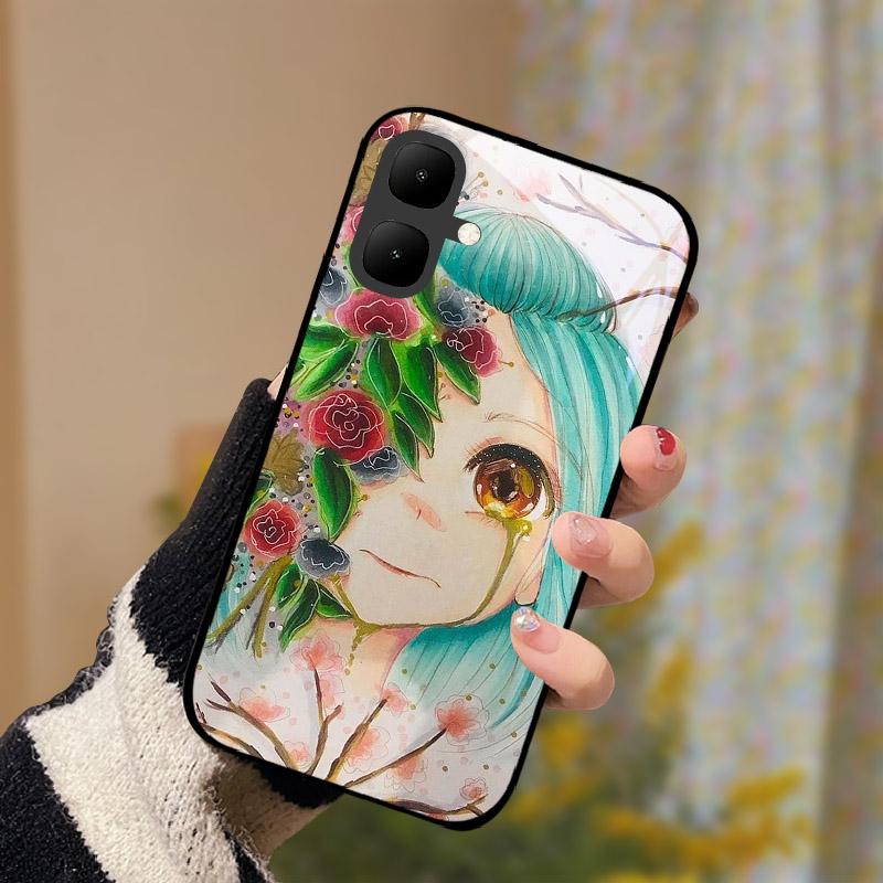 Etui na tył do Infinix Smart 10 X6725 Etui ze szkła hartowanego na telefon Tecno Pop 10 Smart10 Pop10 Modna ochronna obudowa