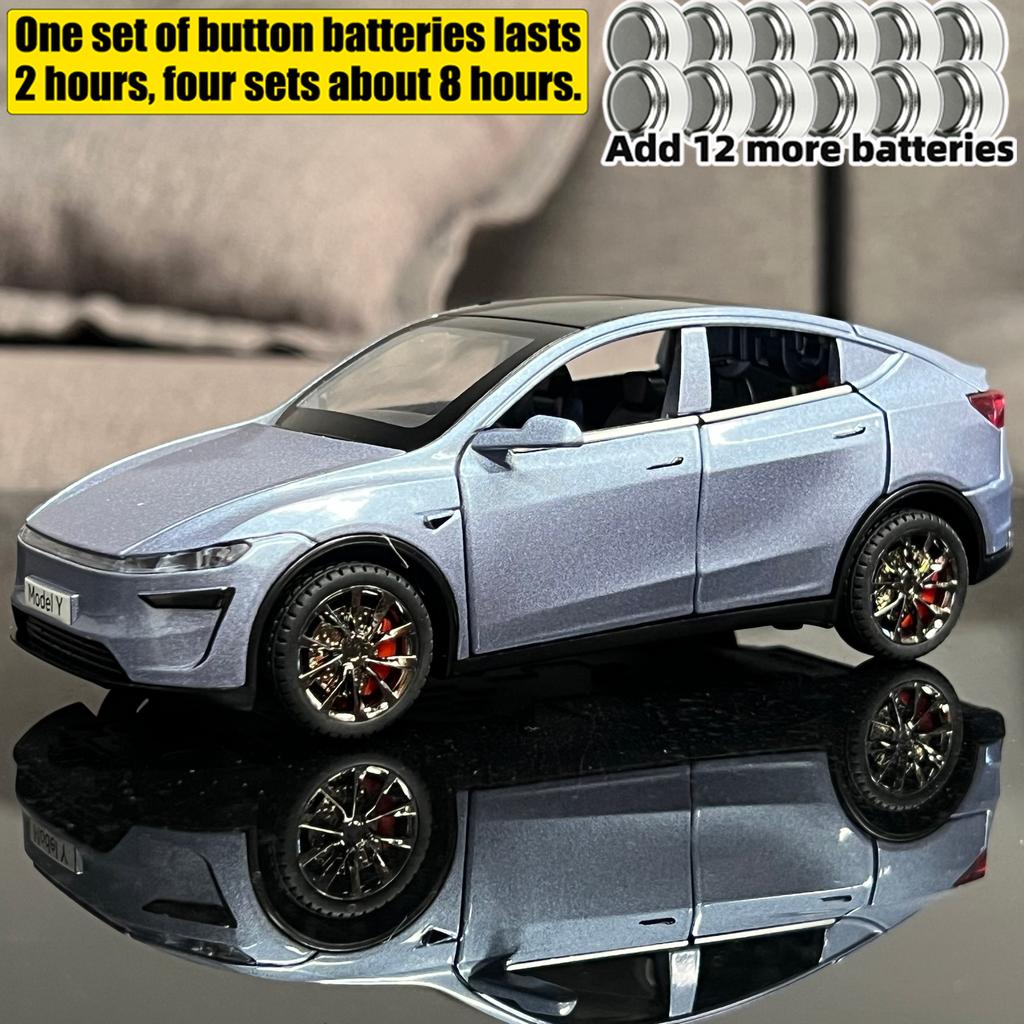 New 1:32 Model Y Electric SUV Alloy Car Model Diecast Metal Toy Off-road Vehicles Car Model Sound And Light Kids Gifts With Boys