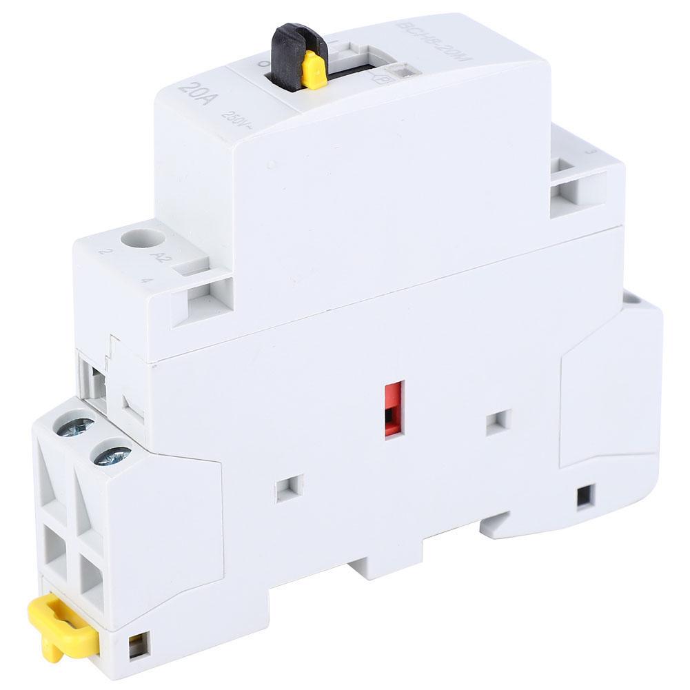 2P20A Household AC Contactor with Manual Control Function for Building Electrical 230V(2NC)