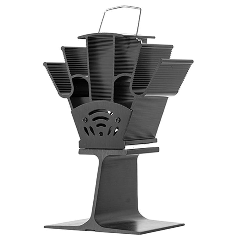 SF304G 5 Blades Wood for Burner Fan Heat Powered Stove Fan Fireplace Fan Efficient Wood Stove Fan Larger Air Flow Perfec