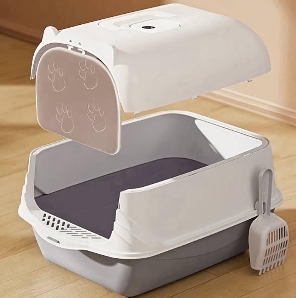 Closed Cat Litter Box with Carbon Filter - Cat Toilet with Door
