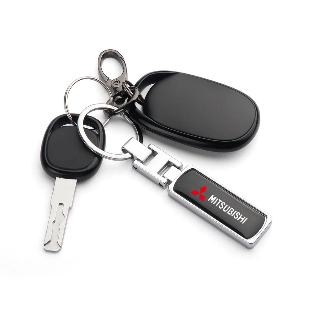 fszp1 Metal Ring Resin Car Emblem Keychain Car Accessories for Mitsubishi Lancer EX ASX Outlander Ralliart V73