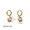 New Fashion Christmas Earrings: Creative Snowman & Tree Design In Stainless Steel