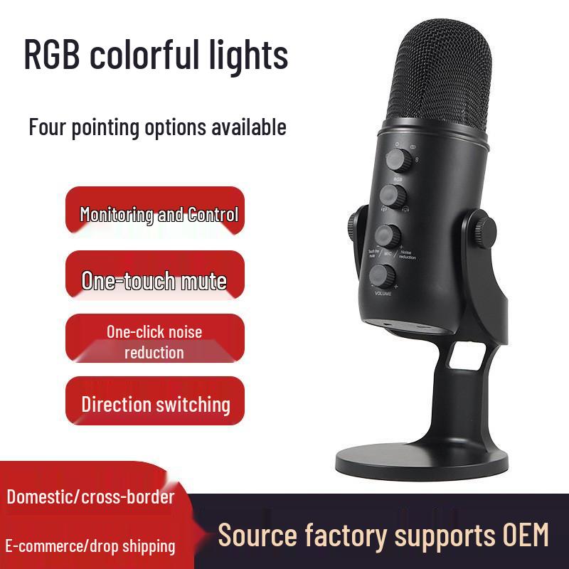 

USB Condenser Microphone for Streaming, Gaming, and Video Conferencing – Noise Reduction, Desktop Compatible
