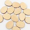 100Pcs Egg Shape Wood Crafts 30Mm Unfinished Lime Wood Pieces for DIY Decoration Craft Projects Wooden Cutouts for Signs Tags