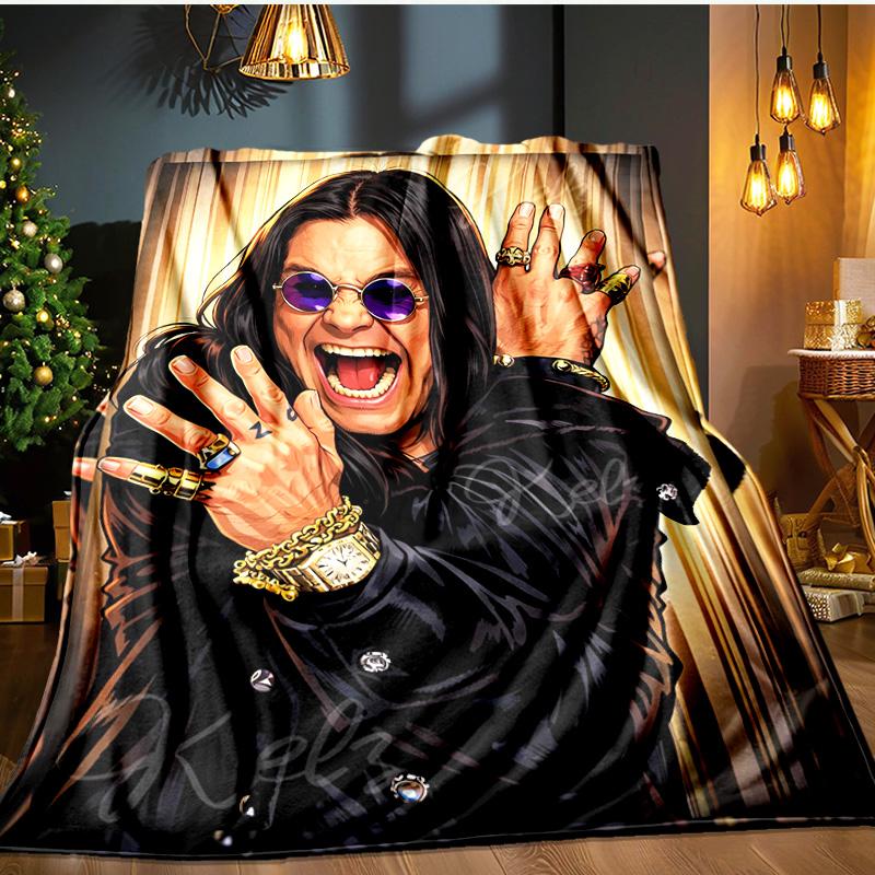 Ozzy Memorial Blanket Flannel Throw for Sofa, Indoor, Camping, Living Room, Office, Chair, And Bed Soft Birthday Gift