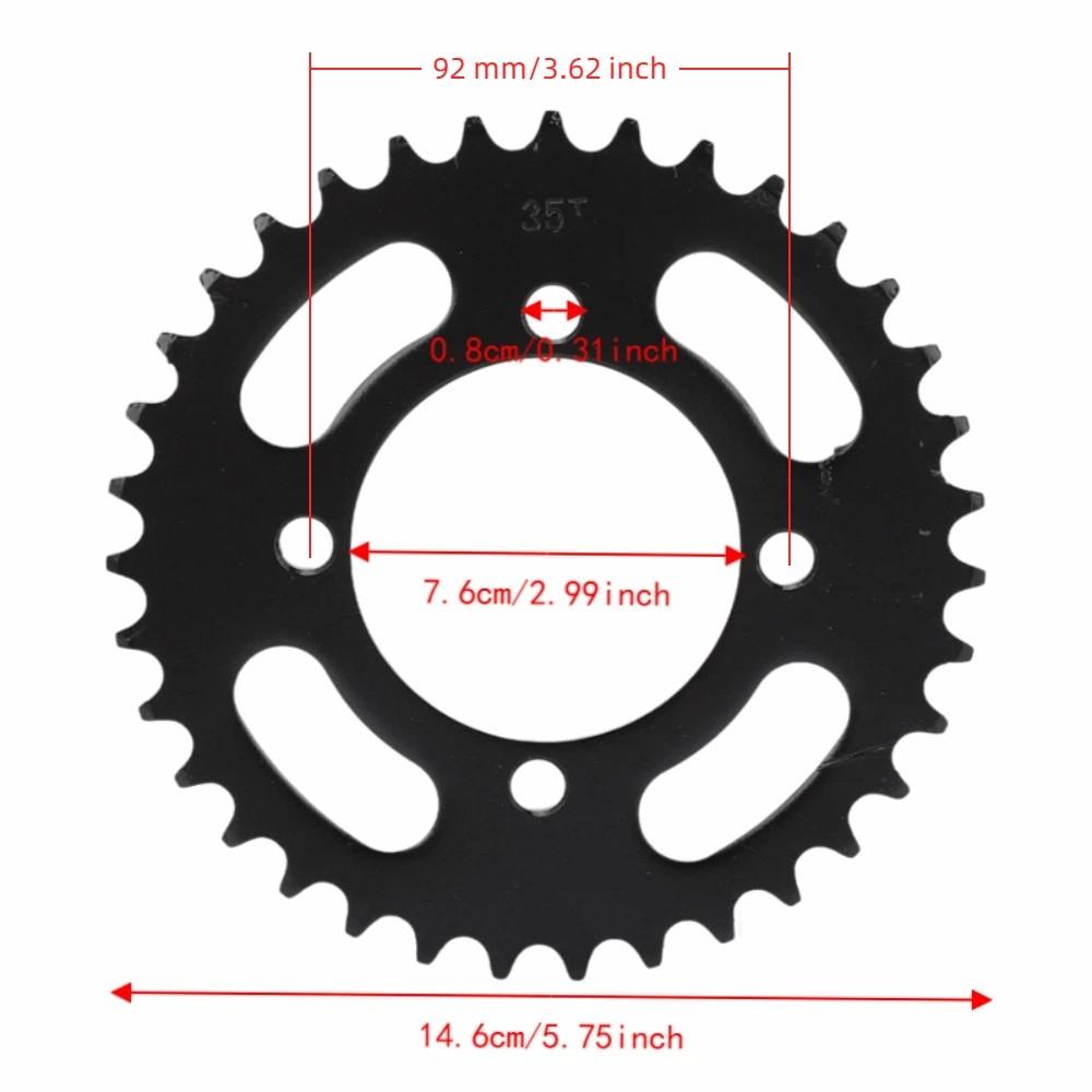 Steel Rear Sprocket Inner 76mm Drive Sprocket Durable Chain Sprocket  for Go Kart