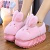 Fashion White Rabbit Hare Slippers Women's Cute Animal Platform Home Mules Shoes Girls Bedroom Plush Slides Slipper Ears Indoor Shoes